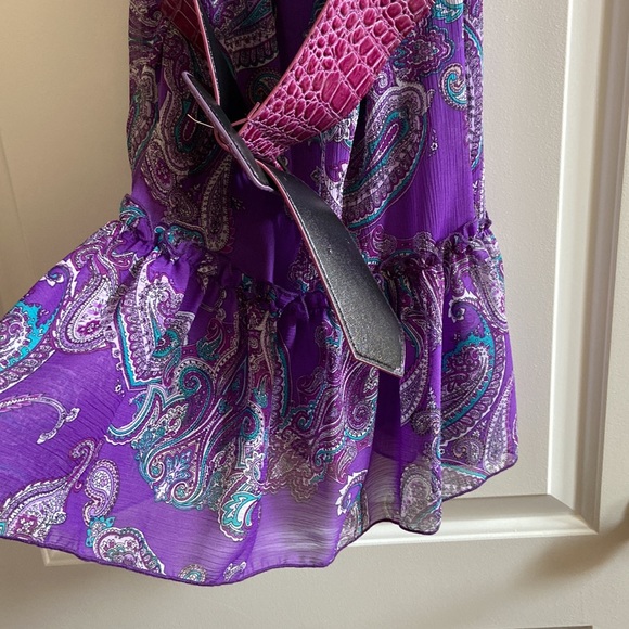 Beautiful paisley off the shoulder dress in size L - Picture 5 of 13